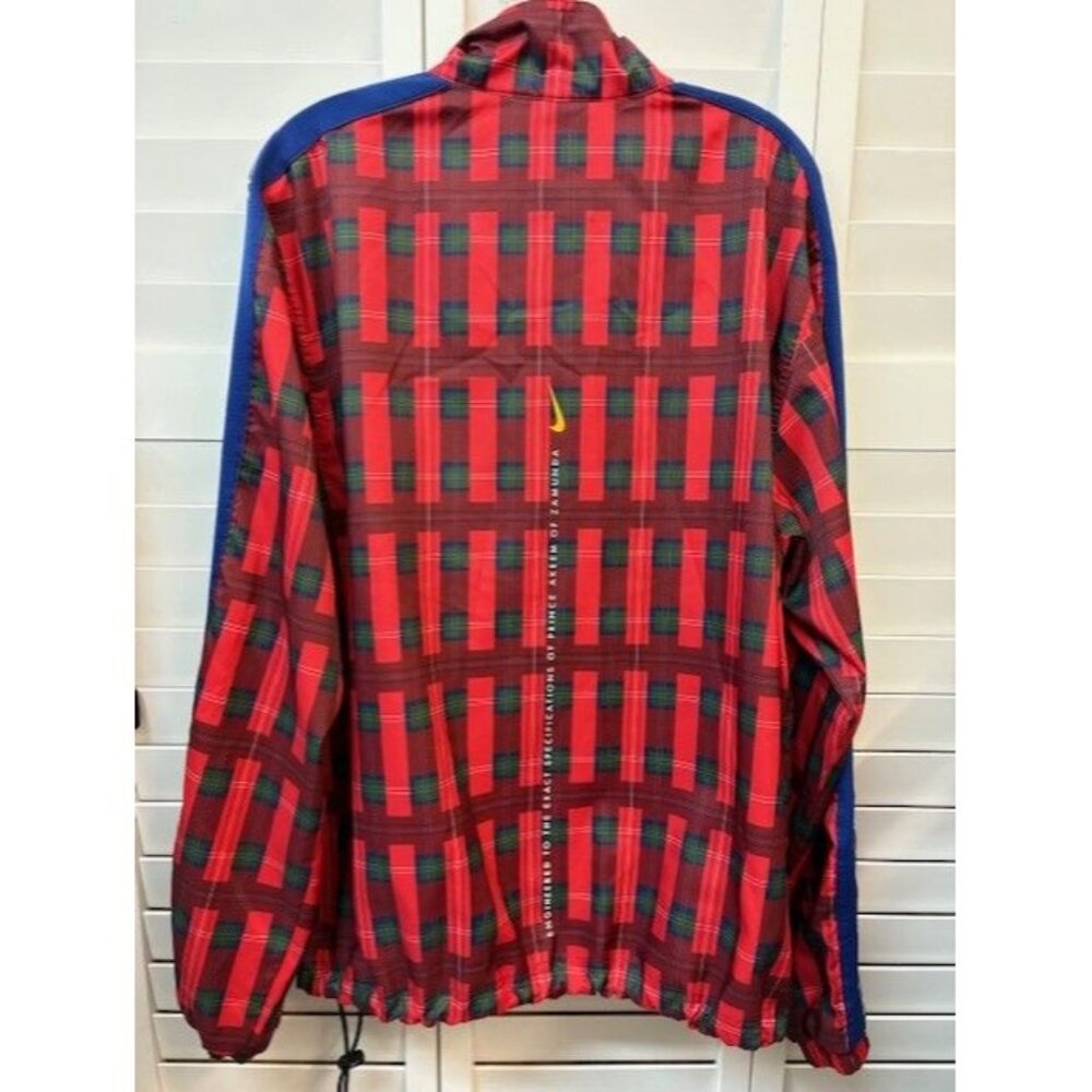 Nike Giannis Coming to America Red Plaid Full Zip Track Jacket Size M CW4755-657 - Picture 2 of 5